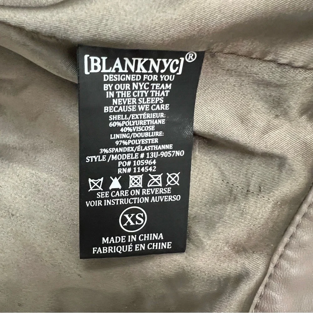 BLANK NYC Faux Leather Moto Jacket-Tan Brown - Picture 14 of 15